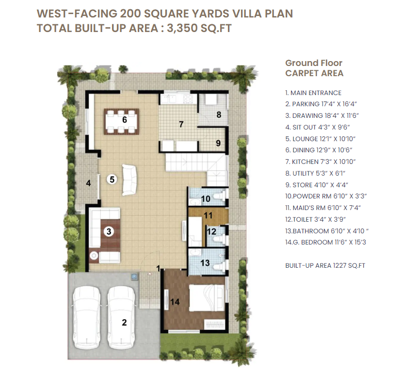 Asian RSR Villas Floor plan